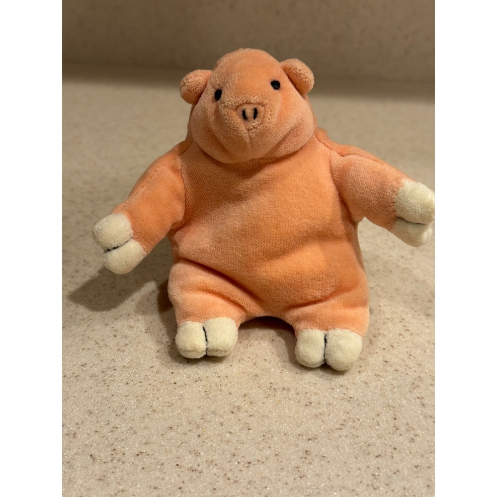 Manhattan Toy Company Pig Vintage 1995 Pudgy Pink Pig Plushie
